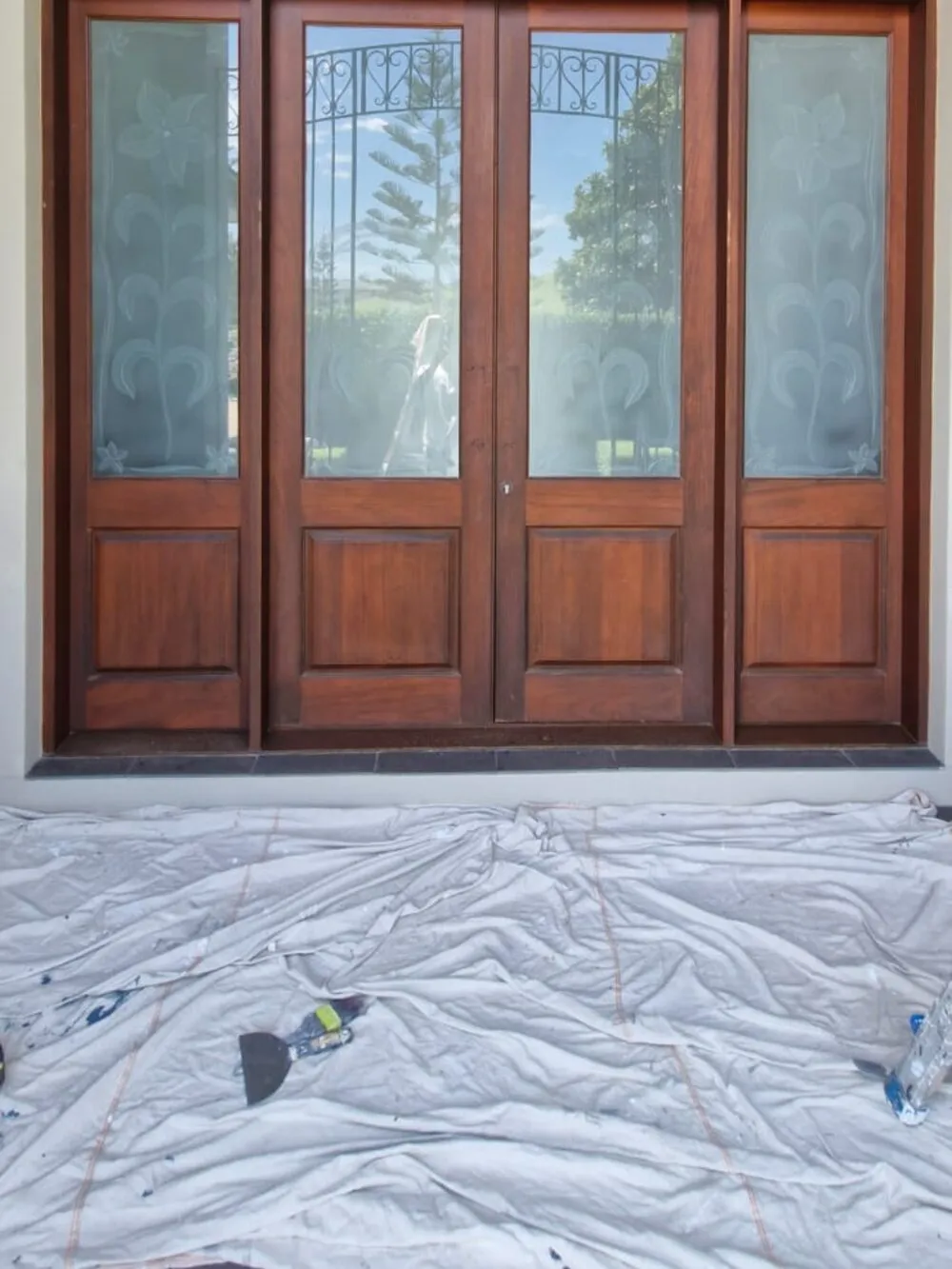 Before - Arched Entry Doors